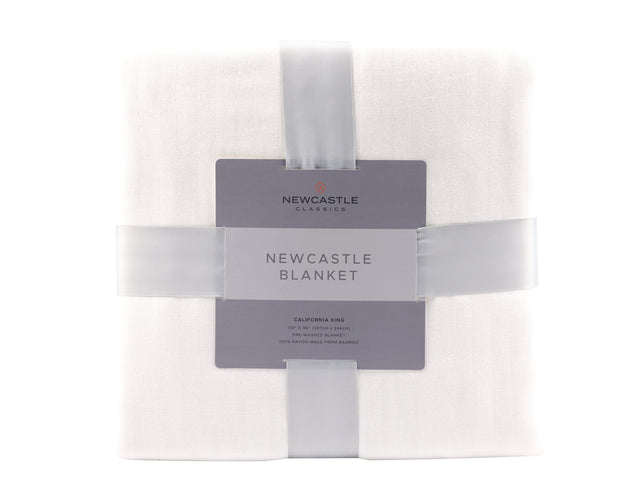Pristine White Oversized Queen Bamboo Bed Blanket - Little Luxurious Store