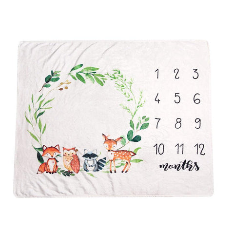 Baby Monthly Milestone Blanket - Little Luxurious Store