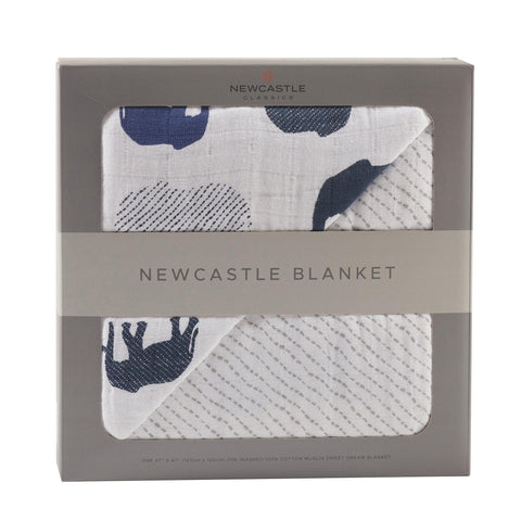 Blue Elephants Blanket - Little Luxurious Store