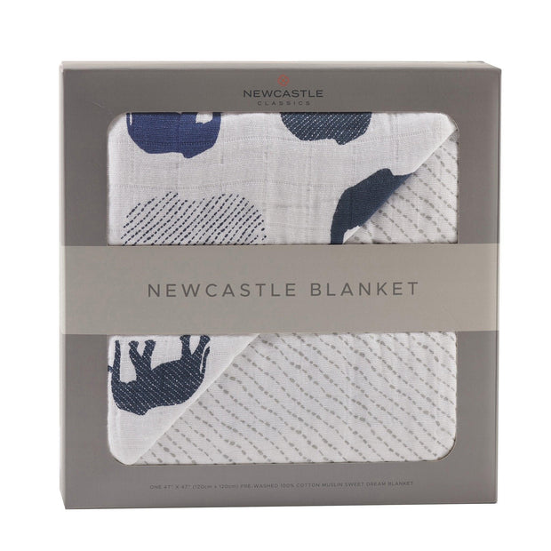 Blue Elephants Blanket - Little Luxurious Store