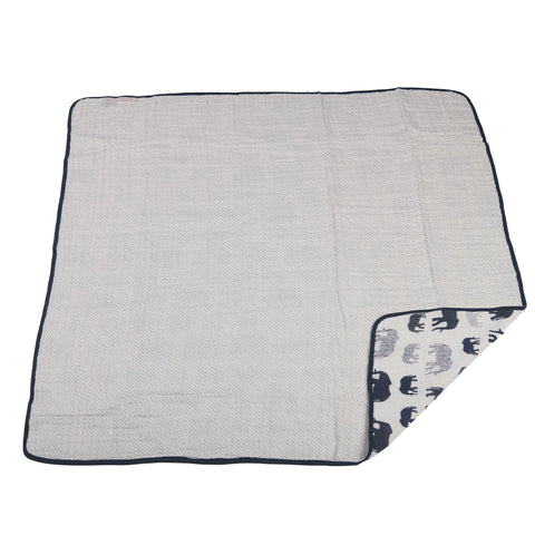Blue Elephants Blanket - Little Luxurious Store