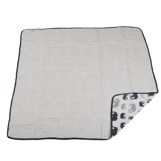 Blue Elephants Blanket - Little Luxurious Store