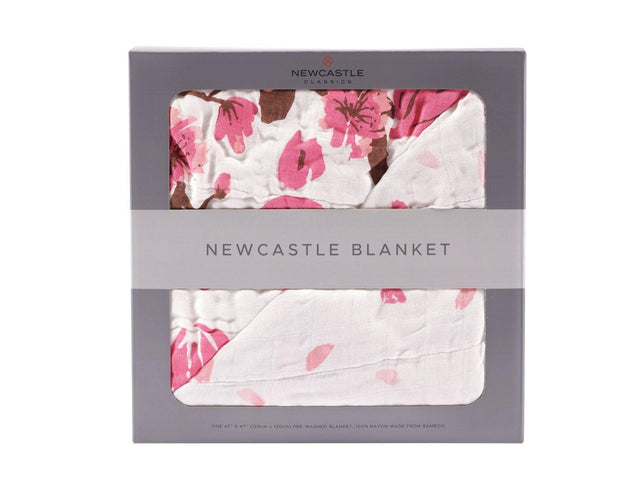 Cherry Blossom Bamboo Blanket - Little Luxurious Store