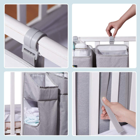 3 - in - 1 Bedside Crib Organizer - Little Luxurious Store