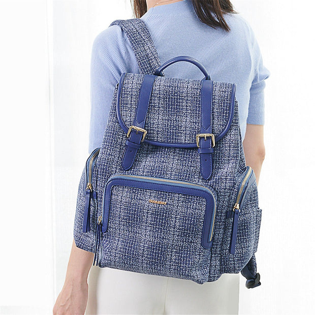 Tweed Diaper Bag Backpack - Little Luxurious Store