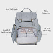 Tweed Diaper Bag Backpack - Little Luxurious Store