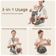 Ergonomic 3 - in - 1 Baby Carrier and Hipseat - Little Luxurious Store