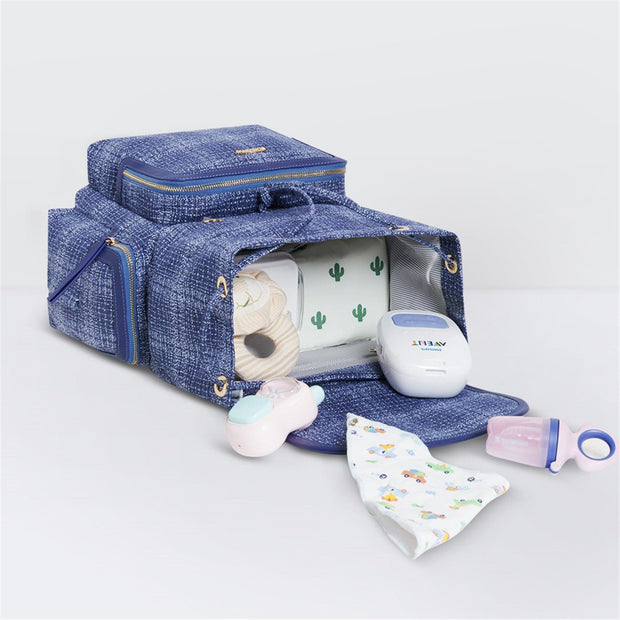 Tweed Diaper Bag Backpack - Little Luxurious Store