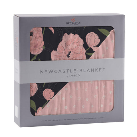 Pink Flower Bamboo Blanket - Little Luxurious Store