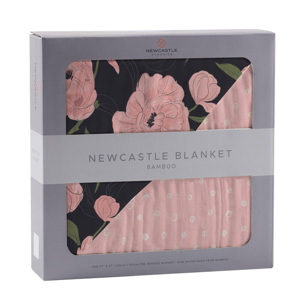 Pink Flower Bamboo Blanket - Little Luxurious Store