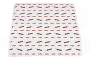 Vintage Steam Trains and Blue Stripe Bamboo Muslin Newcastle Blanket - Little Luxurious Store