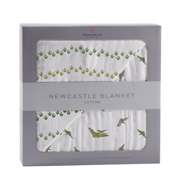 Dino Feet Cotton Muslin Blanket - Little Luxurious Store