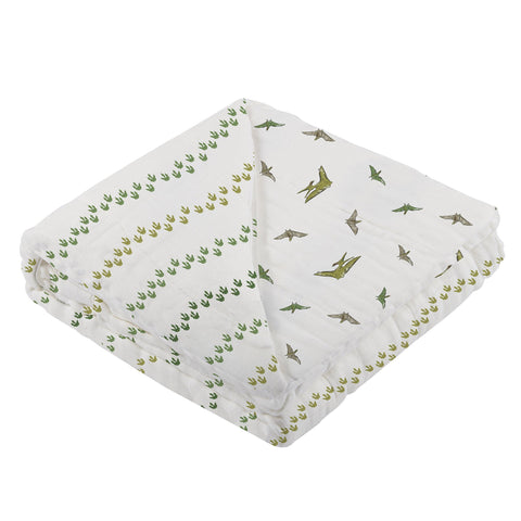 Dino Feet Cotton Muslin Blanket - Little Luxurious Store