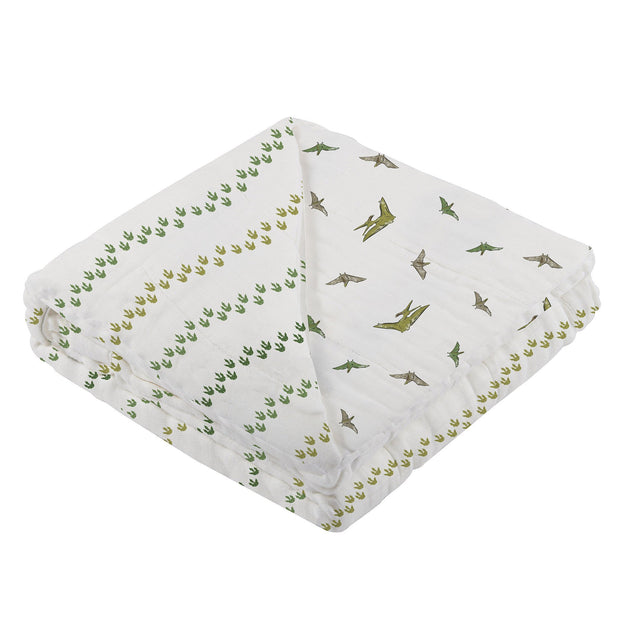 Dino Feet Cotton Muslin Blanket - Little Luxurious Store