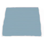 Vintage Steam Trains and Blue Stripe Bamboo Muslin Newcastle Blanket - Little Luxurious Store